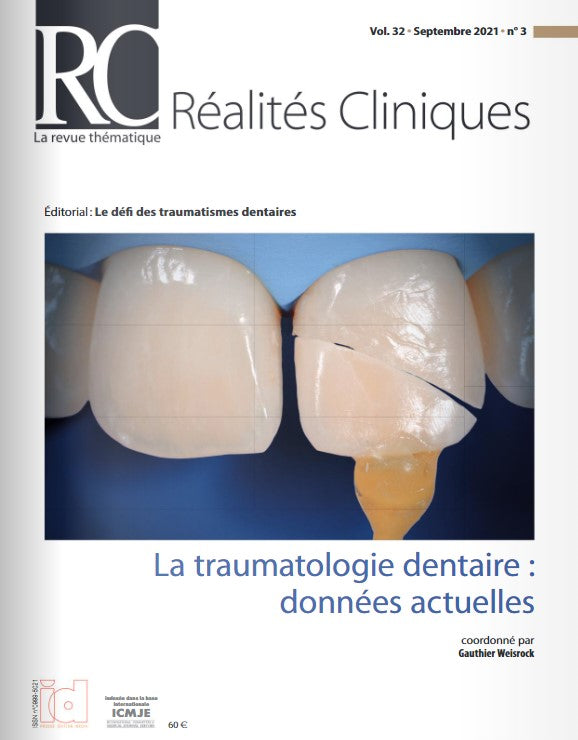 [LIV-ID-RC-TRAUM] La traumatologie dentaire : Données actuelles